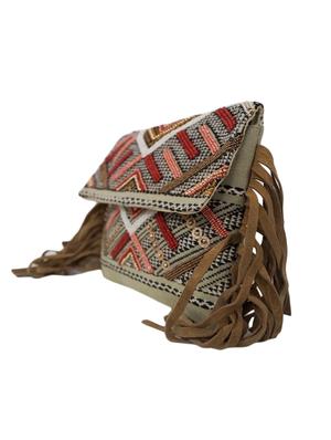 multi colored canvas ethnic sling bag - 15765235 - Standard Image - 4