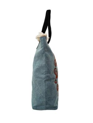 blue canvas ethnic tote - 15765237 - Standard Image - 4