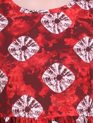 Bandhani Printed flared kurta - 15765899 - Standard Image - 4