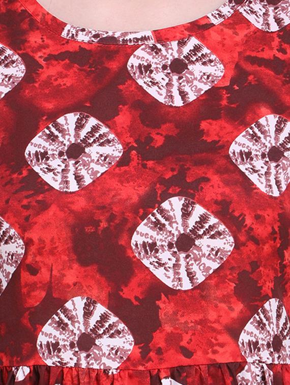 Bandhani Printed flared kurta - 15765899 - Zoom Image - 4