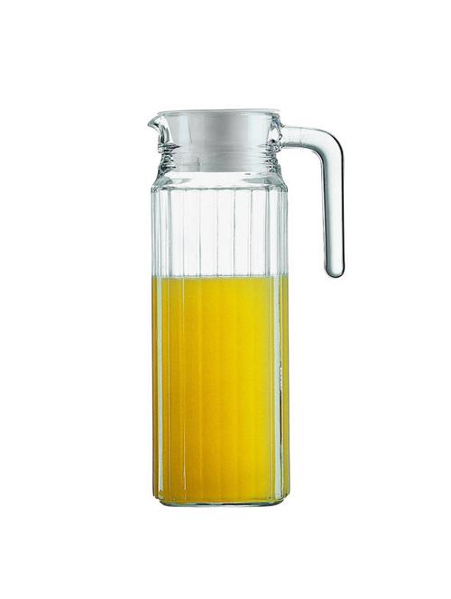 Incrizma Glassware Imported Jug with White Lid Pitchers - 1000 ml - 15767107 - Standard Image - 1