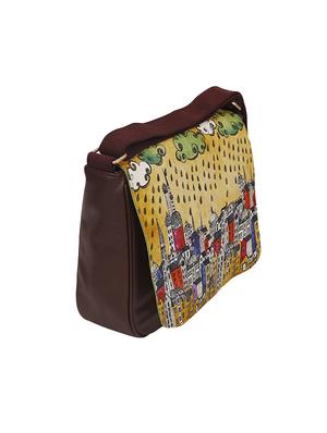 multi colored leatherette (pu) messenger sling bag - 15768263 - Standard Image - 4