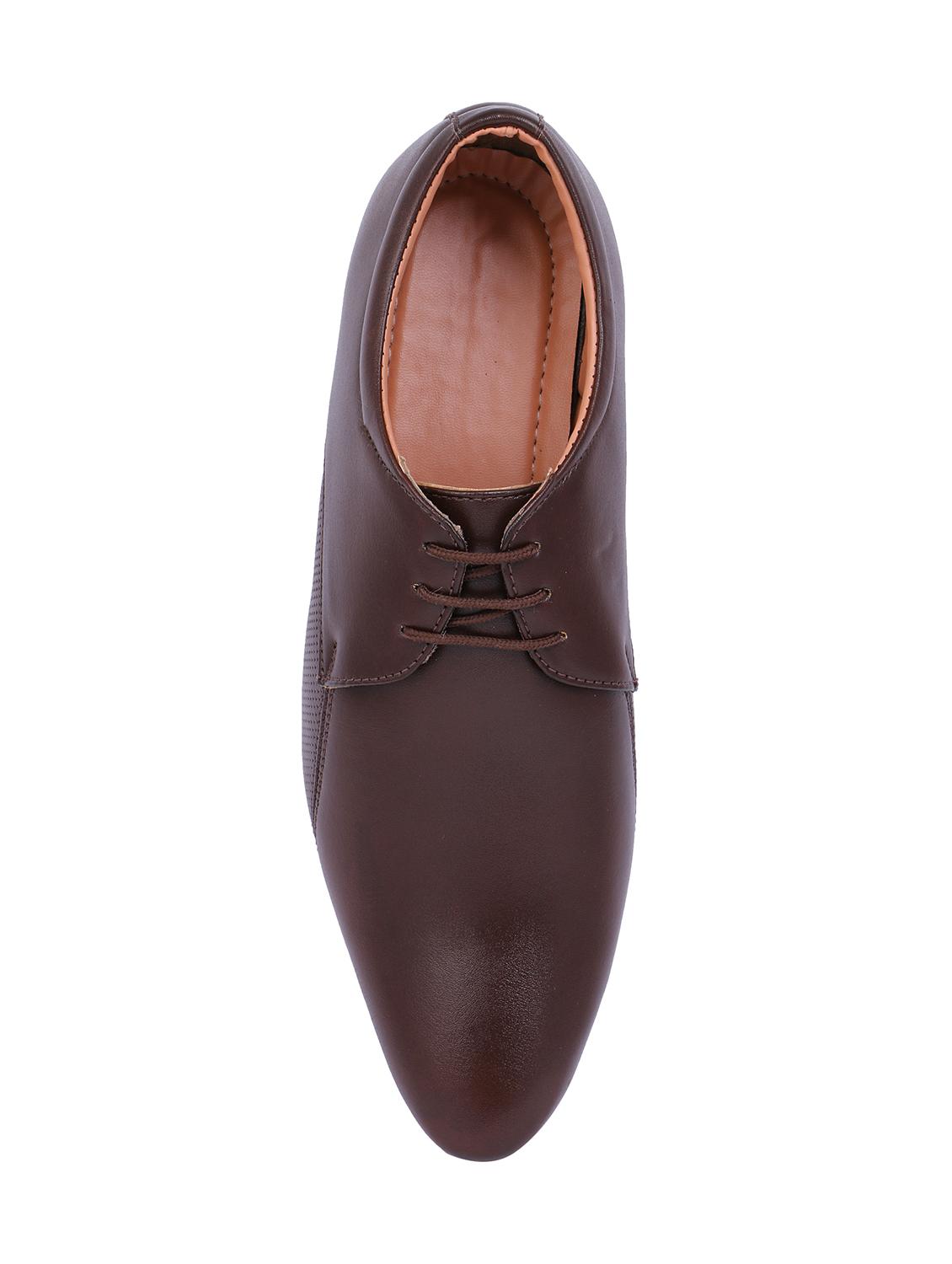 brown leatherette lace-up derbys - 15769715 - Zoom Image - 4