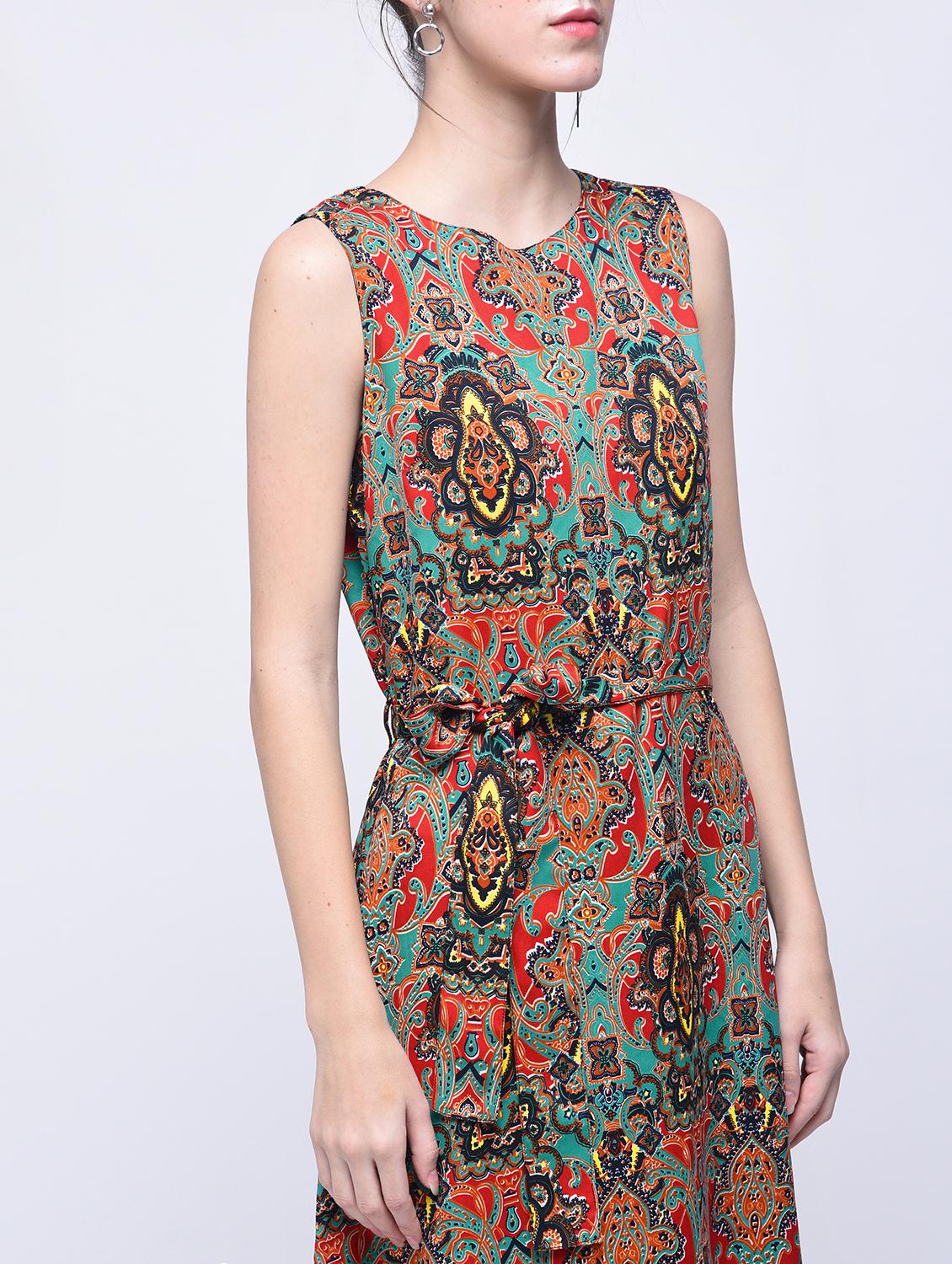 self tie sleeveless maxi dress - 15770570 - Zoom Image - 4