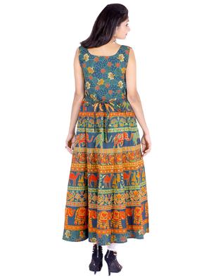 Printed flared kurta - 15770874 - Standard Image - 4