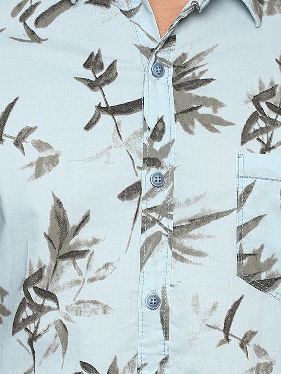 blue printed casual shirt - 15772766 - Zoom Image - 4