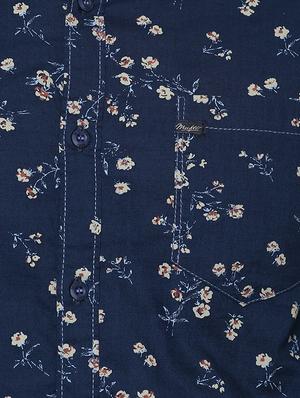 blue floral printed casual shirt - 15772799 - Standard Image - 4