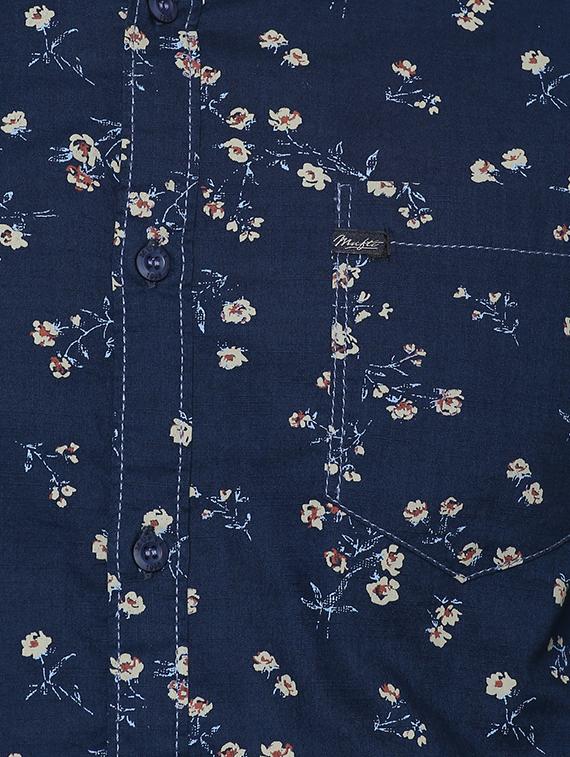 blue floral printed casual shirt - 15772799 - Zoom Image - 4