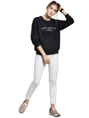 embroidered text drop shoulder sweatshirt - 15774798 - Standard Image - 4