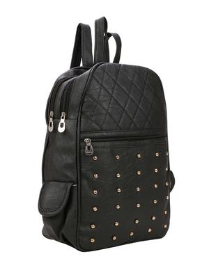 black leatherette (pu) fashion backpack - 15774940 - Standard Image - 4