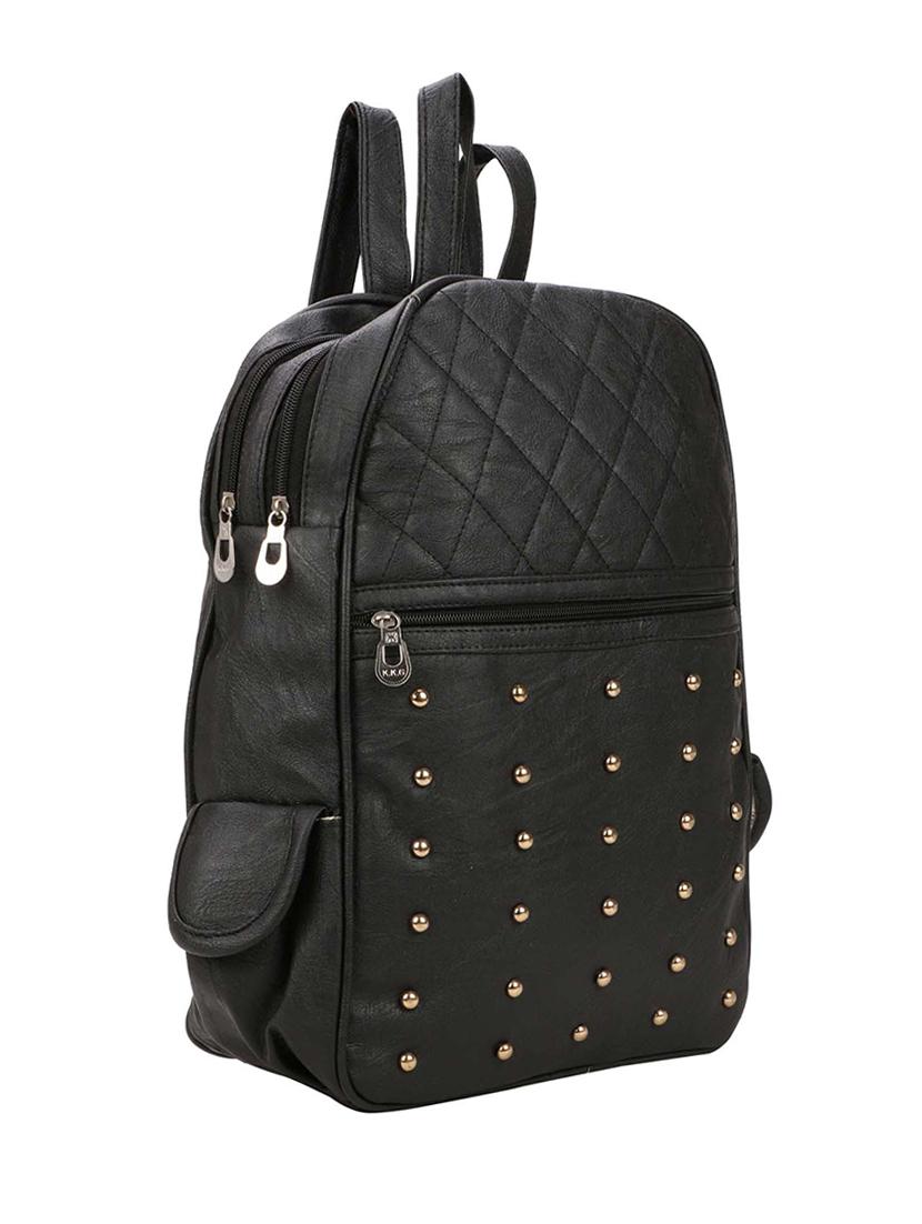 black leatherette (pu) fashion backpack - 15774940 - Zoom Image - 4