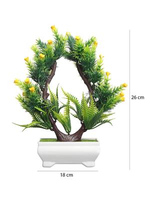 artificial plant bonsai tree with pot for home d?cor living room (23 cm x 10 cm x 23 cm, fyj-b-wpt-ushptalbushyelflw) - 15774966 - Standard Image - 4