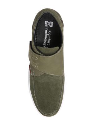 green suede casual slip ons - 15776675 - Standard Image - 4