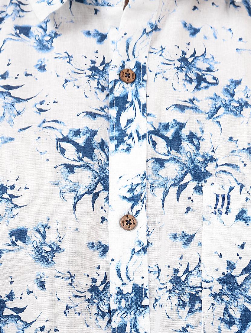 white floral printed casual shirt - 15778185 - Zoom Image - 4