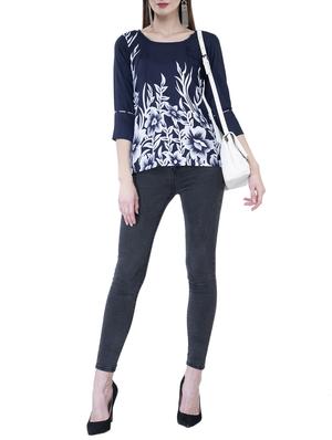 pintuck detail floral top - 15778866 - Standard Image - 4