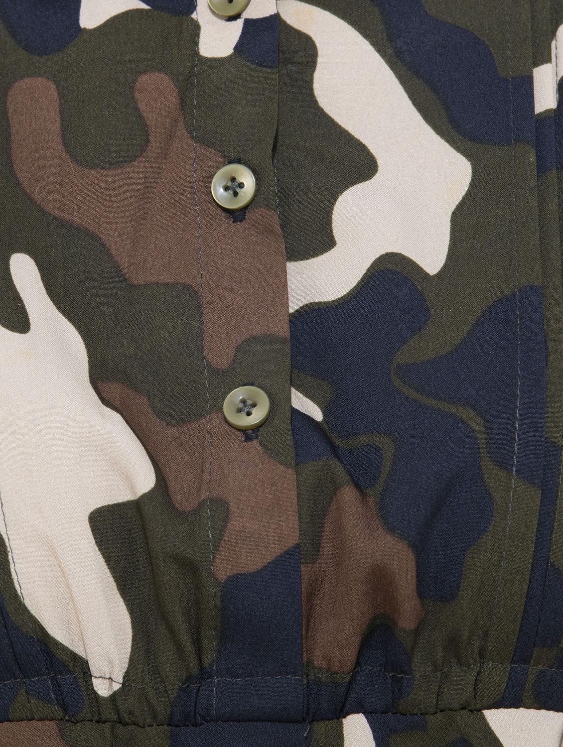 camouflage button detail top - 15778878 - Zoom Image - 4