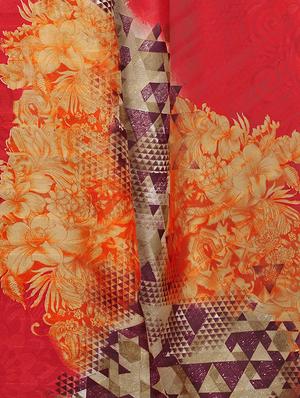 Printed Art Silk saree with blouse - 15780276 - Standard Image - 4
