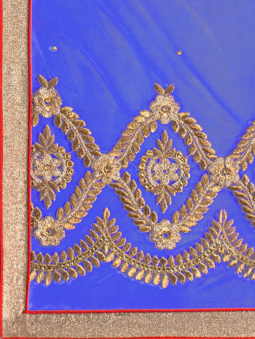 embroidered a-line lehenga - 15780991 - Zoom Image - 4