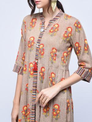 floral printed layered dress - 15781248 - Standard Image - 4