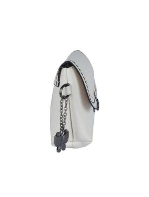 white leatherette (pu) regular sling bag - 15784079 - Standard Image - 4