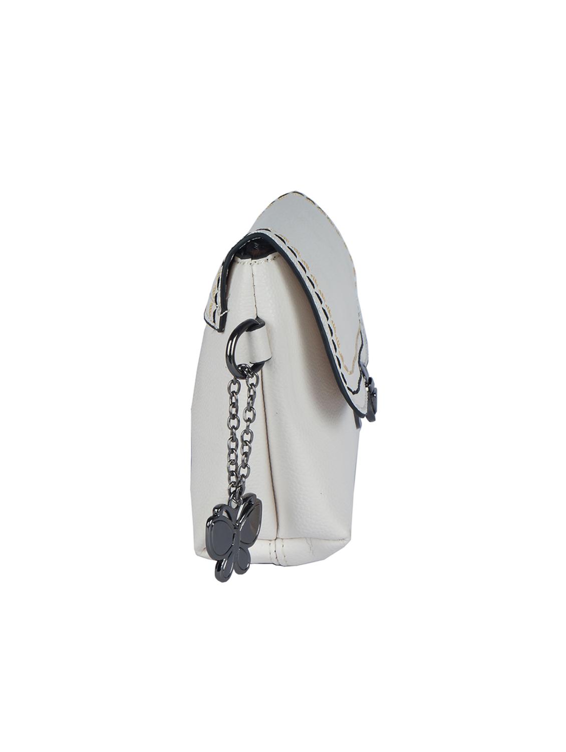 white leatherette (pu) regular sling bag - 15784079 - Zoom Image - 4