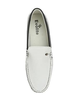 white leatherette slip on loafers - 15784142 - Standard Image - 4
