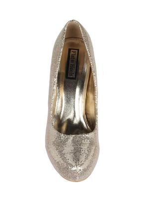 gold slip on pumps - 15786734 - Standard Image - 4