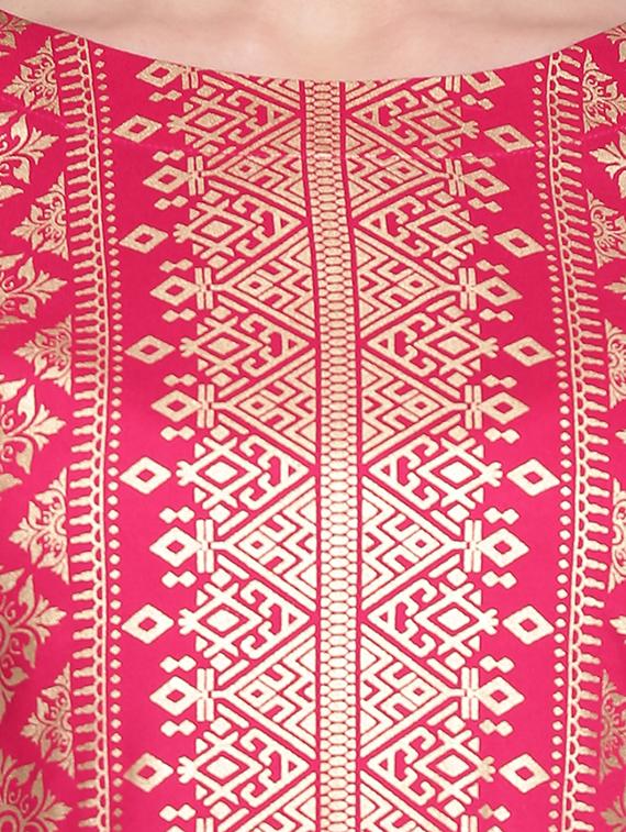 straight foil print kurta - 15791327 - Zoom Image - 4