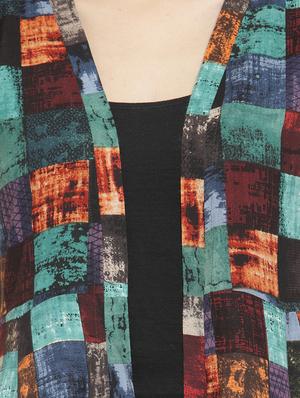 Printed flared regular shrug - 15792937 - Standard Image - 4
