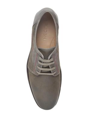 grey Leather lace-up derbys - 15793102 - Standard Image - 4