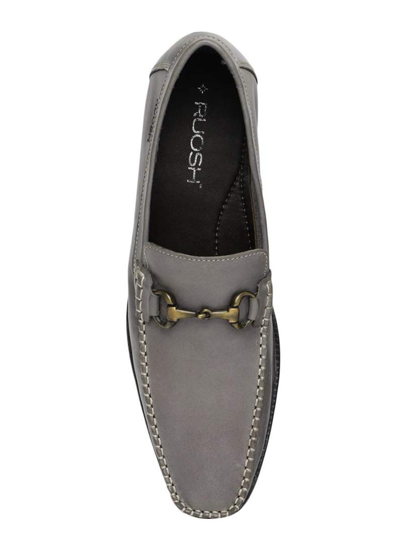 grey Leather casual slip ons - 15793152 - Zoom Image - 4