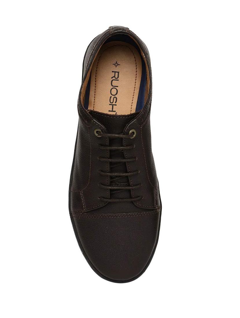 brown Leather lace up sneakers - 15793351 - Zoom Image - 4