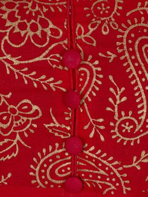 A-line foil print kurta - 15794878 - Standard Image - 4