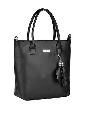 black leatherette (pu) regular handbag - 15794948 - Standard Image - 4