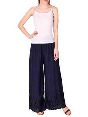 chikankari detail flared palazzo - 15795967 - Standard Image - 4