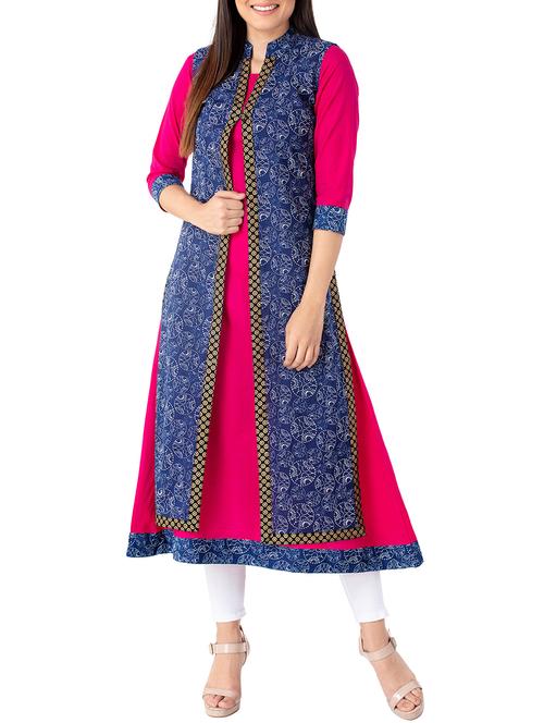 Layered printed kurta - 15796059 - Standard Image - 1