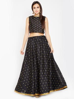 embroidered dupion crop blouse - 15796124 - Standard Image - 4
