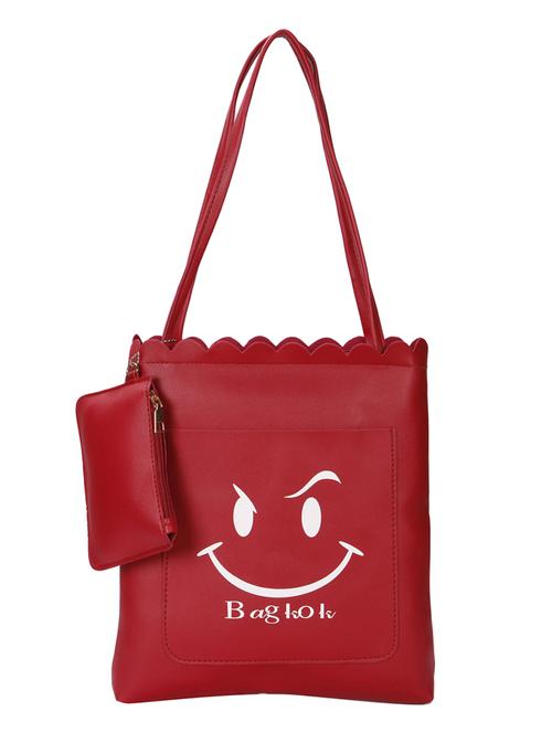 red leatherette (pu) regular tote - 15796398 - Standard Image - 1