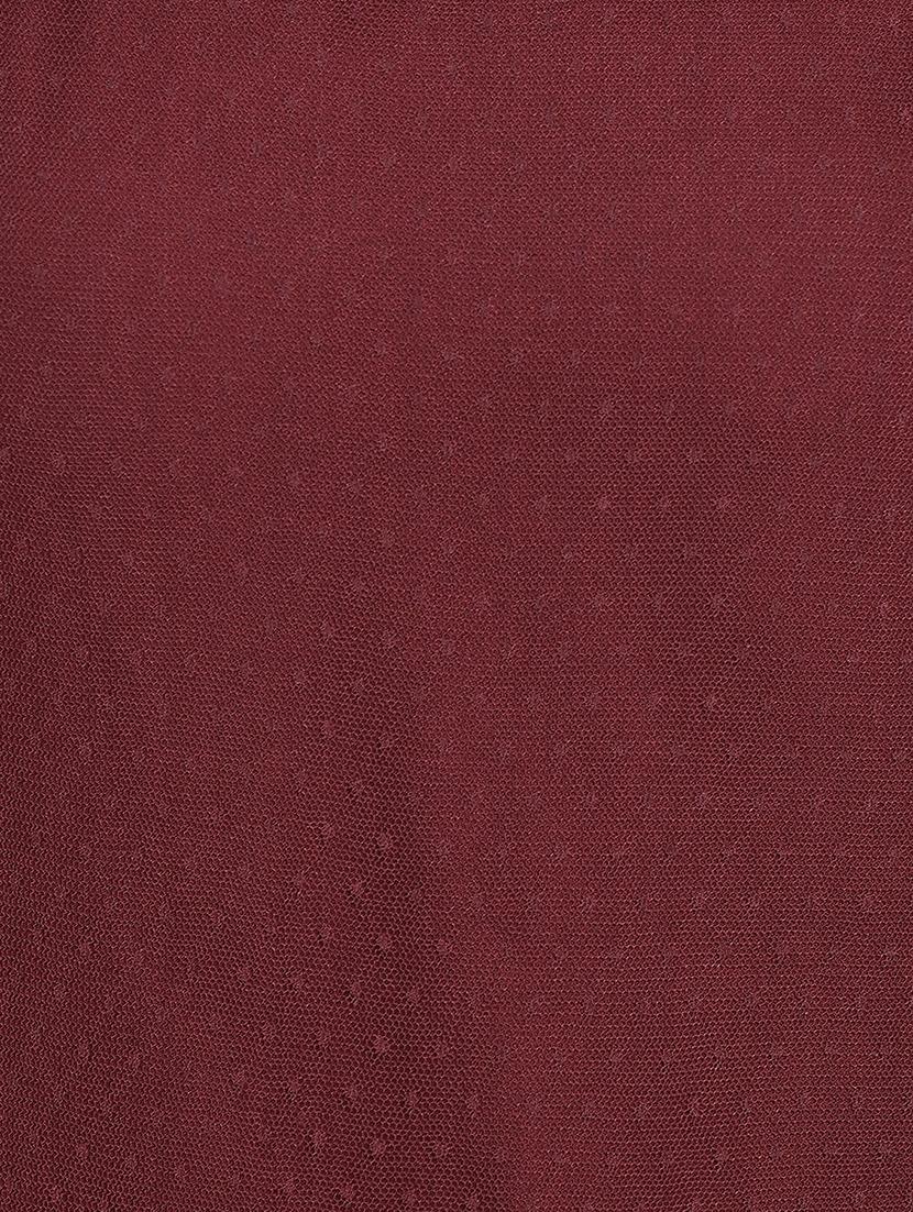 Ruffle detail dobby sheer panel top - 15797143 - Zoom Image - 4