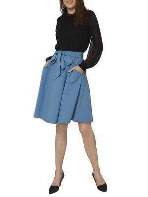 tie-knot waist skater skirt - 15797185 - Standard Image - 4