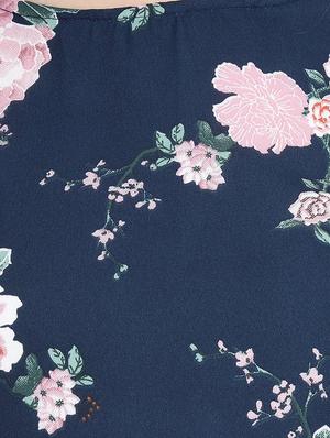 gathered hem floral a-line dress - 15797209 - Standard Image - 4