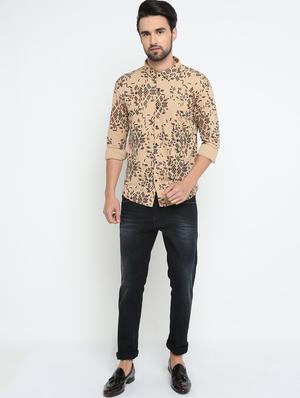 beige printed casual shirt - 15798384 - Standard Image - 4