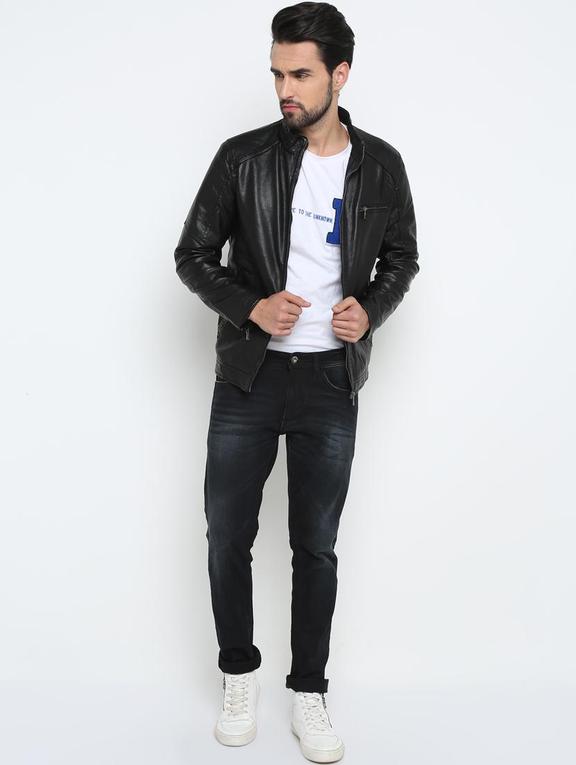 black leather biker jacket - 15798431 - Zoom Image - 4