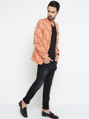 orange cotton casual blazer - 15798473 - Standard Image - 4