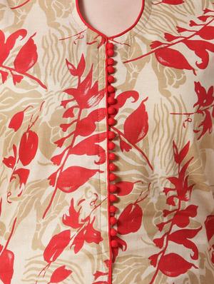 Printed a-line kurta - 15798509 - Standard Image - 4