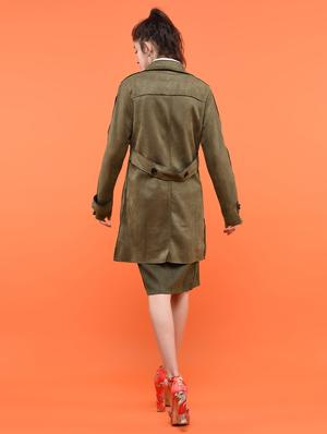 double breasted zipper detail overcoat - 15800290 - Standard Image - 4