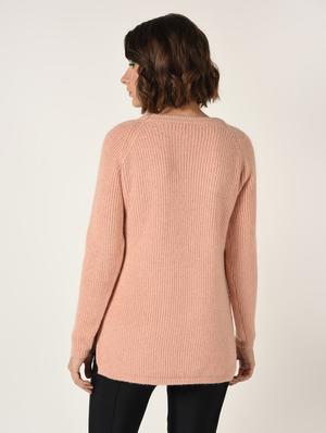 raglan sleeved side slit pullover - 15800323 - Standard Image - 4