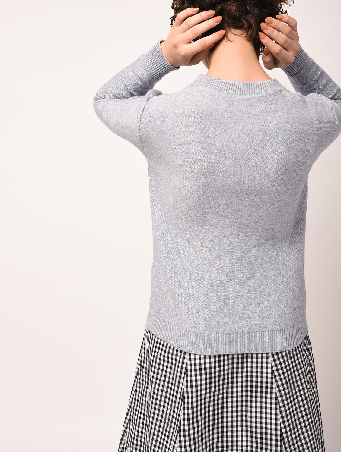 lace up detail ribbed edge top - 15800325 - Zoom Image - 4