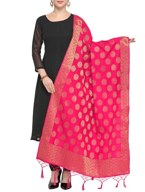 raw silk banarasi dupatta - 15800496 - Very Small Image - 1