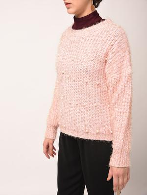 pearl embellished dropped shoulder pullover - 15801856 - Standard Image - 4